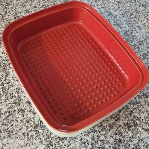 Vtg Tupperware Season N Serve Large Meat Marinade Container Paprika Red